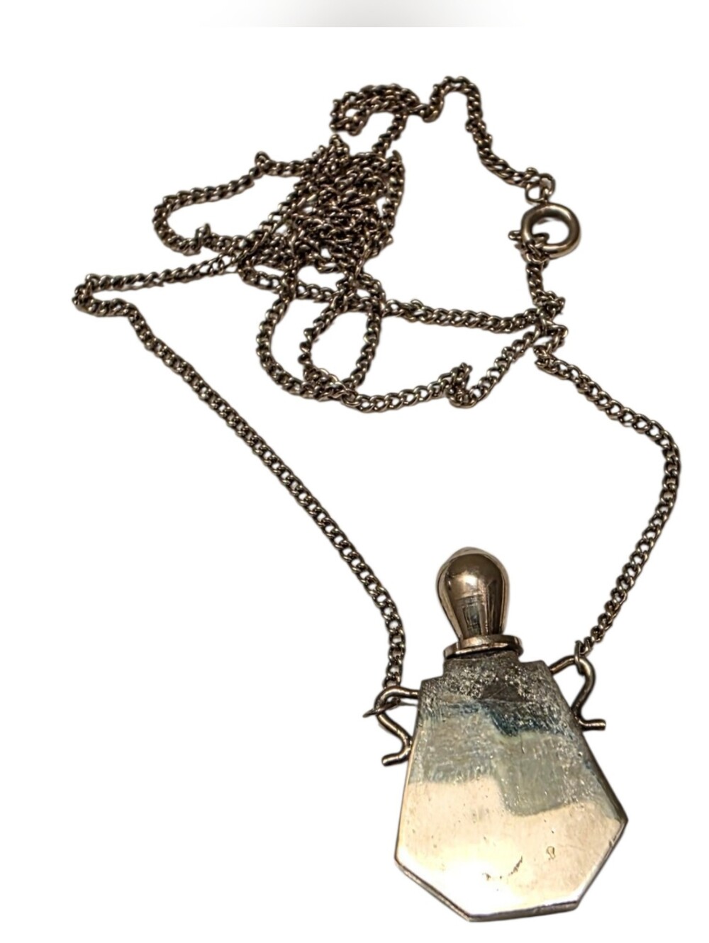 Antique Art Deco Style Flask Pendant Necklace